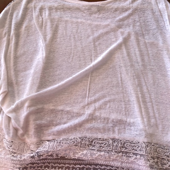 Lucky Brand Peasant crop white blouse embroidered - Picture 3 of 8